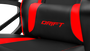 Drift DR50 Silla Gaming Ergonómica para Oficina y Videojuegos - Negra con Acentuaciones Rojas, Apoyo Lumbar, Respaldo Alto y Giratoria