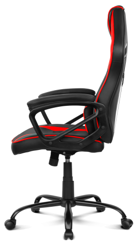 Drift DR50 Silla Gaming Ergonómica para Oficina y Videojuegos - Negra con Acentuaciones Rojas, Apoyo Lumbar, Respaldo Alto y Giratoria