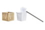 DKD Home Decor Escobillero Dolomite Bambú 11x11x37 Natural