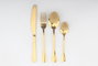 DKD Home Decor Set de Cubertería Chic Misión, 16 Piezas, Dorado