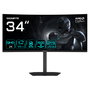 Gigabyte GS34WQCA Monitor Gaming Curvo 34" WQHD 3440x1440 1500R 120Hz 1ms FreeSync Premium HDR Ready HDMI