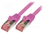 LogiLink Cable de Red Cat6 S/FTP Rosa 1 m