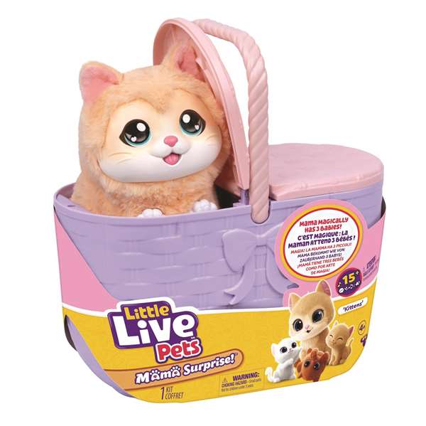 Moose Gatita Mama Surprise Kitty Little Live Pets con sonidos