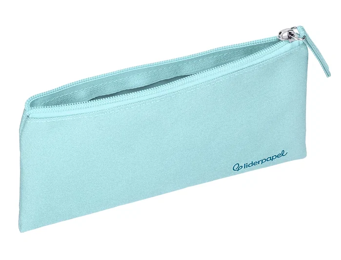 Liderpapel Estuche portatodo plano ancho azul celeste 200x100 mm