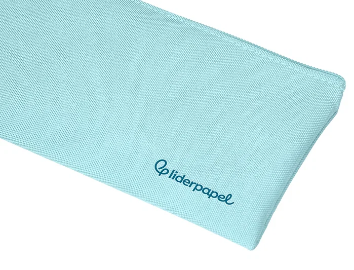 Liderpapel Estuche portatodo plano ancho azul celeste 200x100 mm