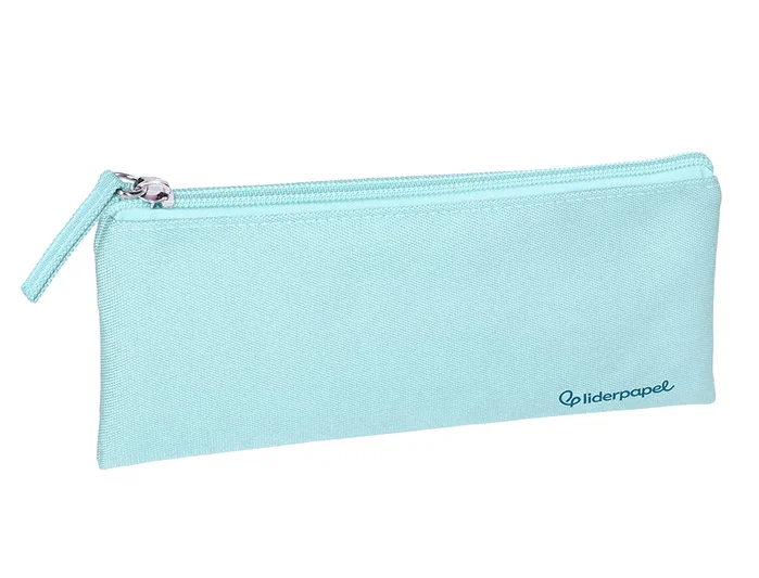 Liderpapel Estuche portatodo plano ancho azul celeste 200x100 mm