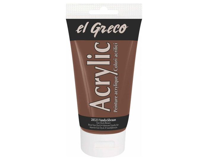 Kreul Pintura acrílica el Greco Marrón Vandyke Brown 150ml Kreul Pintura acrílica el Greco Marrón Vandyke Brown 150ml