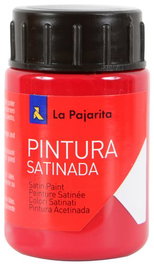 La Pajarita Pintura Témpera Escolar Satinada Rojo Carmin Bote 35 mL L-09