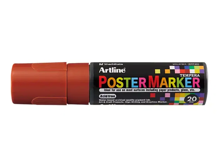 Artline Poster Marker EPP-20 Punta Rectangular 20 mm Marrón