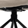 Silla Beige Giratorio Tejido-Metal 62 X 65 X 82 cm (Set de 2)