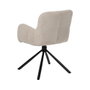 Silla Beige Giratorio Tejido-Metal 62 X 65 X 82 cm (Set de 2)