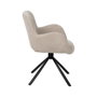 Silla Beige Giratorio Tejido-Metal 62 X 65 X 82 cm (Set de 2)