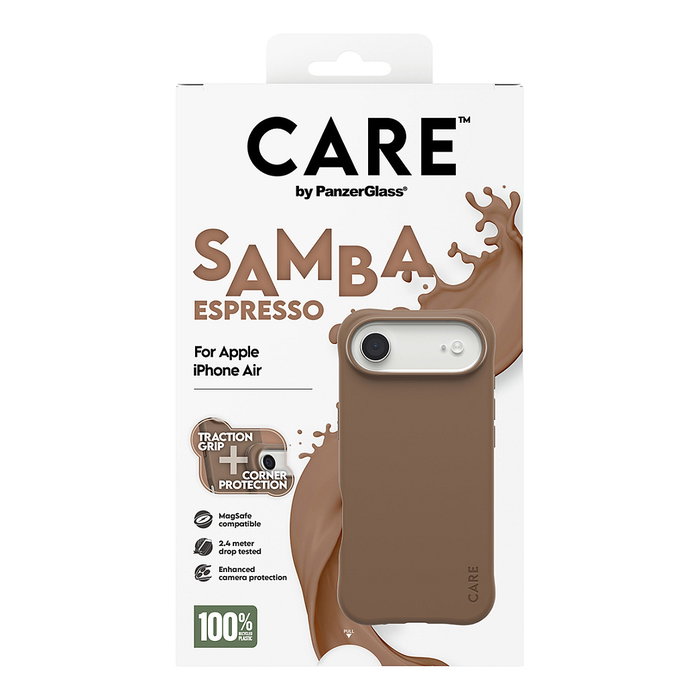 PanzerGlass CARE™ Samba Case Espresso para iPhone Air con MagSafe