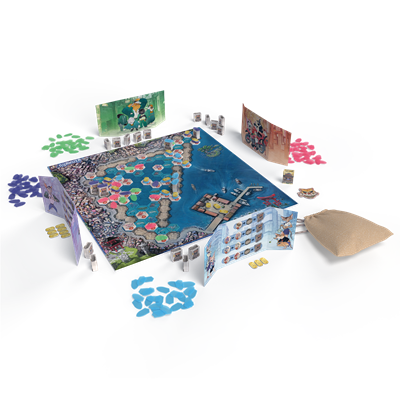 CMON Nyakuza - Juego de Mesa Estratégico de Reiner Knizia NYA001ES - Subastas y Control de Área para 2 a 4 Jugadores, 40 Min, Edad 10+