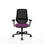PIQUERAS Y CRESPO Silla de oficina Mardos con mecanismo Sincro, Morado y Negro