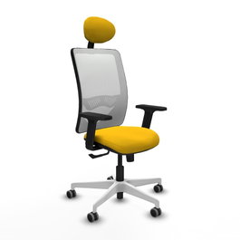 PIQUERAS Y CRESPO Silla de oficina Zulema Amarillo y Blanco