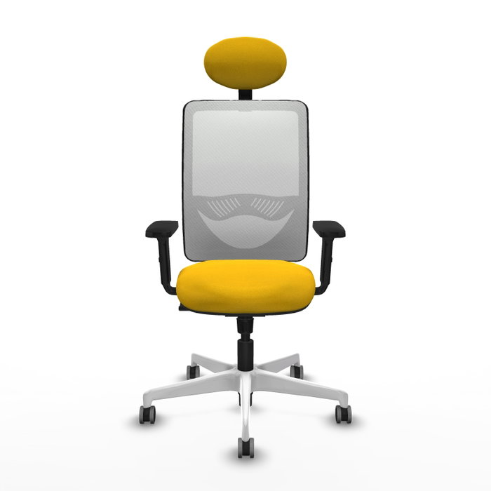 PIQUERAS Y CRESPO Silla de oficina Zulema Amarillo y Blanco PIQUERAS Y CRESPO Silla de oficina Zulema Amarillo y Blanco