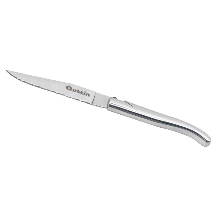 Cuchillo para Carne Quttin Kobe Plateado 10,5 cm (12 Unidades)