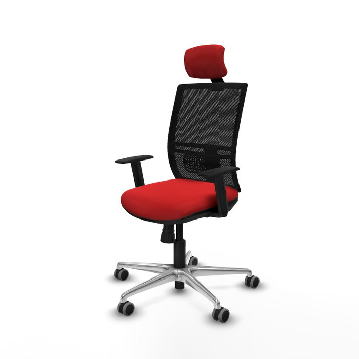 PIQUERAS Y CRESPO Silla de oficina Yunquera Rojo/Negro con mecanismo Sincro PIQUERAS Y CRESPO Silla de oficina Yunquera Rojo/Negro con mecanismo Sincro