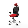 PIQUERAS Y CRESPO Silla de oficina Yunquera Rojo/Negro con mecanismo Sincro