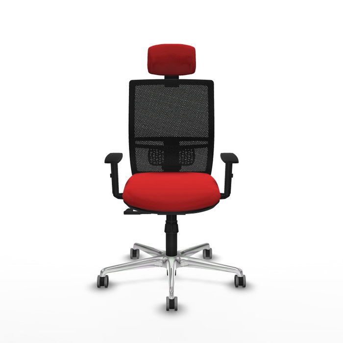 PIQUERAS Y CRESPO Silla de oficina Yunquera Rojo/Negro con mecanismo Sincro PIQUERAS Y CRESPO Silla de oficina Yunquera Rojo/Negro con mecanismo Sincro