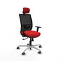 PIQUERAS Y CRESPO Silla de oficina Yunquera Rojo/Negro con mecanismo Sincro