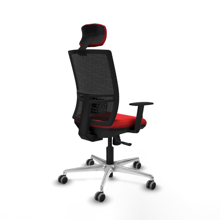 PIQUERAS Y CRESPO Silla de oficina Yunquera Rojo/Negro con mecanismo Sincro PIQUERAS Y CRESPO Silla de oficina Yunquera Rojo/Negro con mecanismo Sincro