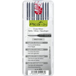 Pica Pica DRY Refills Graphite 2B de 10 unidades