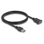 DeLOCK Cable USB Tipo-A macho a USB Tipo-A hembra para instalación 1 m negro