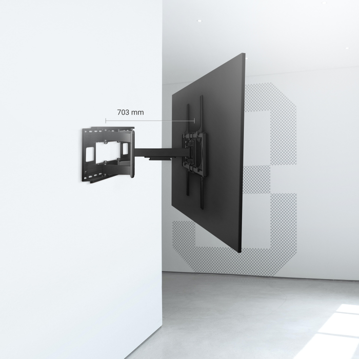 Aisens Soporte Pro Giratorio, Inclinable y Nivelable para TV de 60-120 pulgadas, Negro