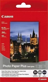 Canon Papel Fotográfico Plus Semibrillante 10x15cm Blanco - Pack para Impresiones de Alta Calidad