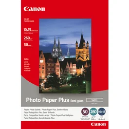 Canon Papel Fotográfico Plus Semibrillante 10x15cm Blanco - Pack para Impresiones de Alta Calidad