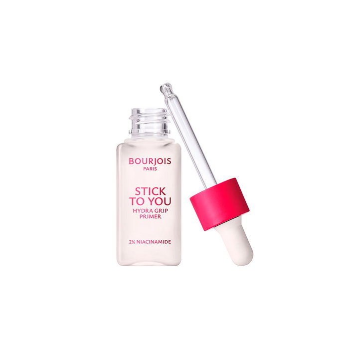 Bourjois Stick to You Hydra Grip Primer 30 ml - Prebase de Maquillaje con Niacinamida al 2% para Hidratación y Fijación Prolongada
