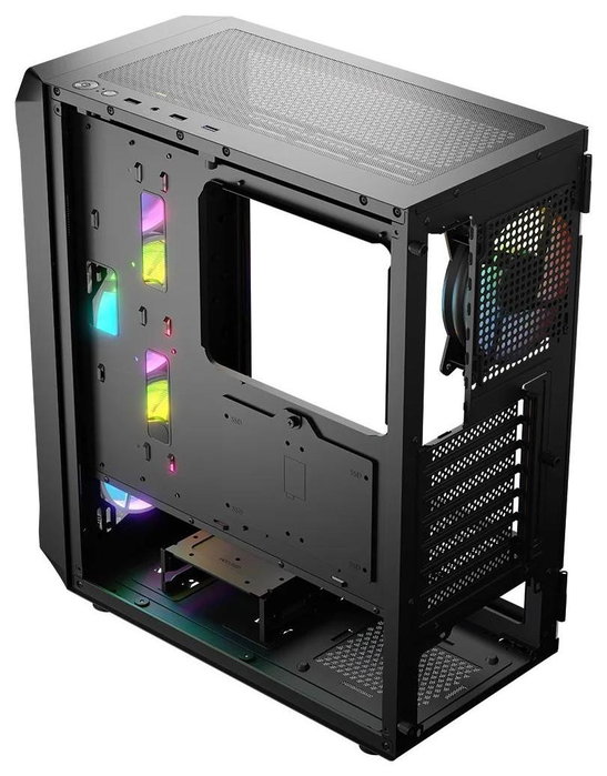 Caja Semitorre ATX Logic PORTOS ARGB Blanco Negro