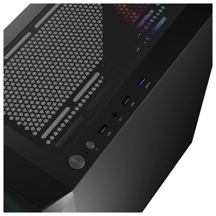 Caja Semitorre ATX Logic PORTOS ARGB Blanco Negro