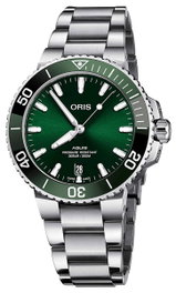 Oris Aquis Date 4157-07-8-22-05PEB con esfera verde