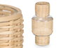 Giftdecor Portavela Vidrio Rattan 15.5x31x15.5 cm (Set de 6)