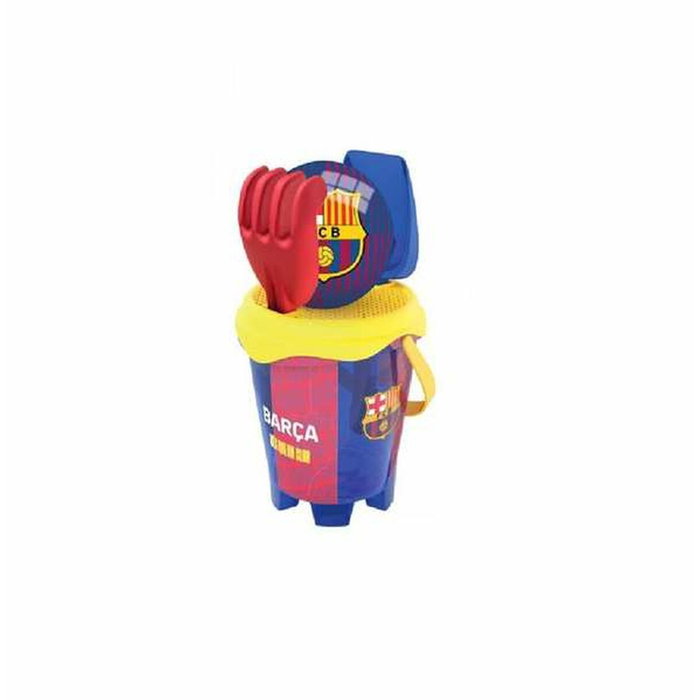 Color Baby Mochila Cubo Playa Castillo Barcelona con Rastrillo, Pala y Balón de 13 cm Color Baby Mochila Cubo Playa Castillo Barcelona con Rastrillo, Pala y Balón de 13 cm