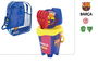 Color Baby Mochila Cubo Playa Castillo Barcelona Diámetro 18cm con Rastrillo, Pala y Balón 13cm