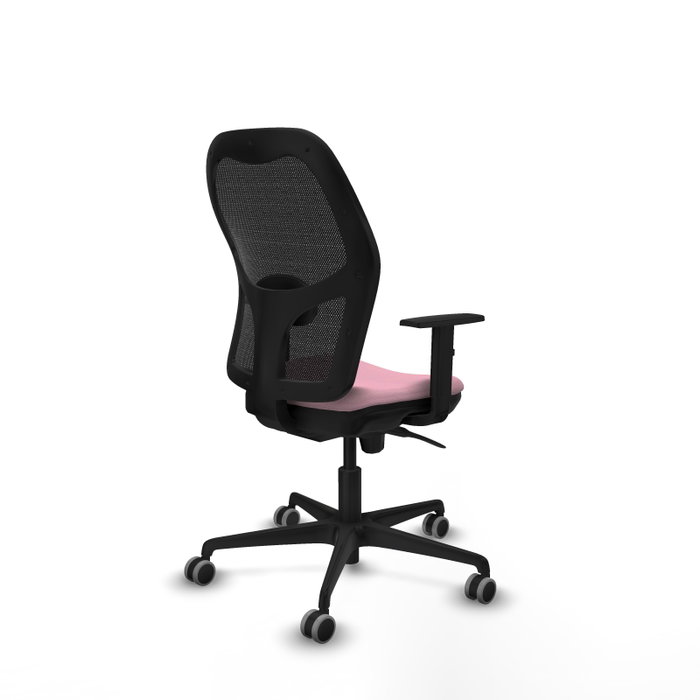 PIQUERAS Y CRESPO Silla de oficina Jorquera Rosa y Negra