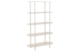 DKD Home Decor Estantería Urban Cream 30 x 150 x 90 cm 5 Estantes Hierro Desmontable