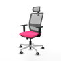 PIQUERAS Y CRESPO Silla de oficina Haches Rosa y Gris