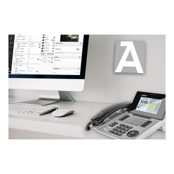 AGFEO ST 56 IP SENSORfon, Teléfono IP con Sensor, Color Plata