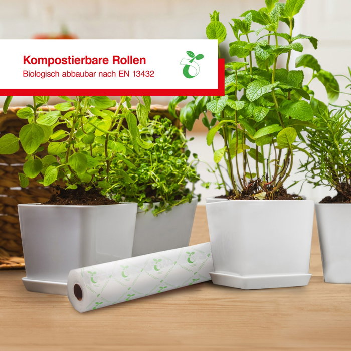 Solis Eco Rolls 30x600cm Compostables (Pack de 2) Película de Envasado al Vacío Transparentes
