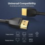 Vention Cable HDMI 2.0 4K 60Hz HDR 2 Metros Macho-Macho Negro para Portátil, TV, Consola, Monitor