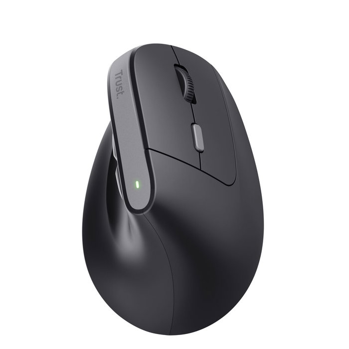 Trust TM-270 Ratón Ergonómico Vertical Inalámbrico Recargable 2400 DPI Negro