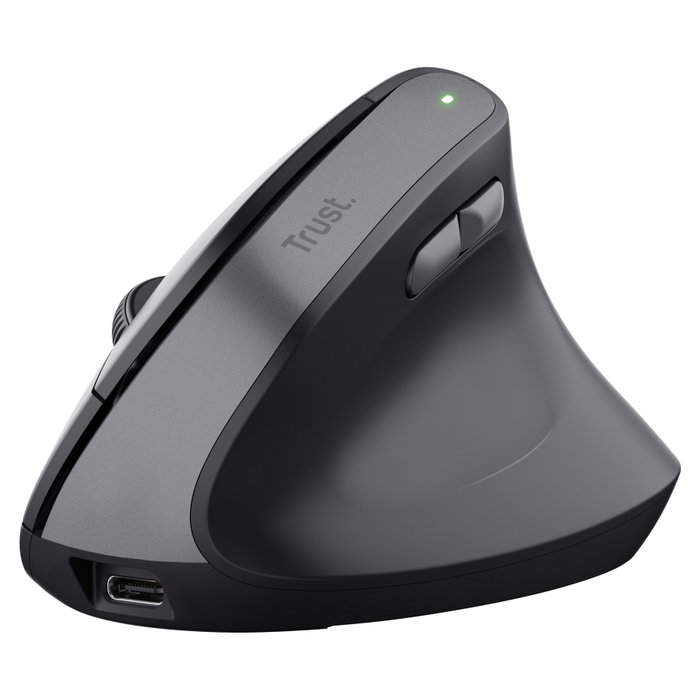 Trust TM-270 Ratón Ergonómico Vertical Inalámbrico Recargable 2400 DPI Negro