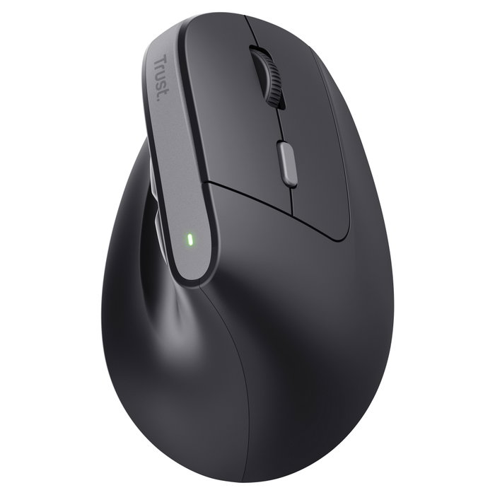 Trust TM-270 Ratón Ergonómico Vertical Inalámbrico Recargable 2400 DPI Negro