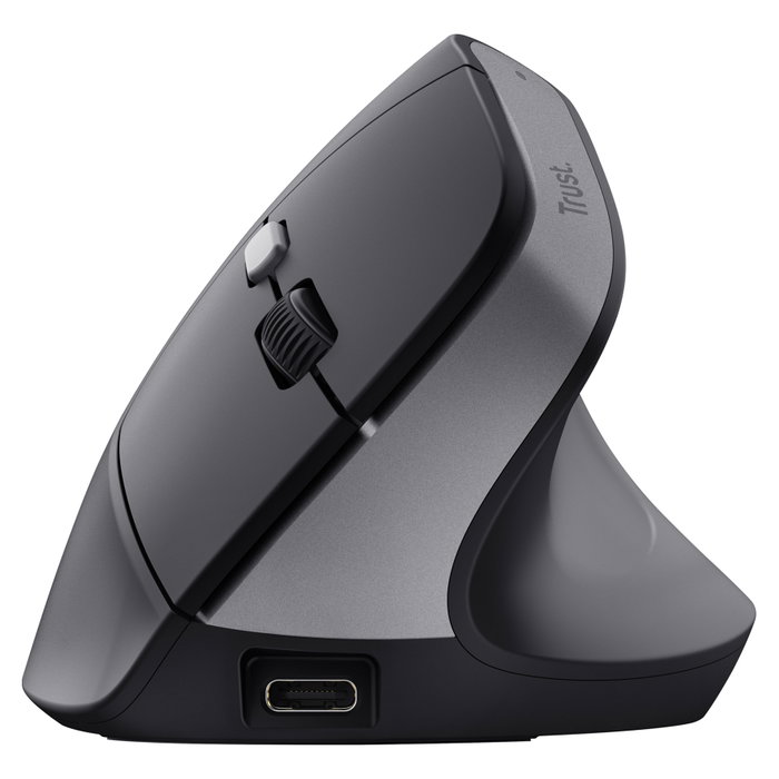 Trust TM-270 Ratón Ergonómico Vertical Inalámbrico Recargable 2400 DPI Negro
