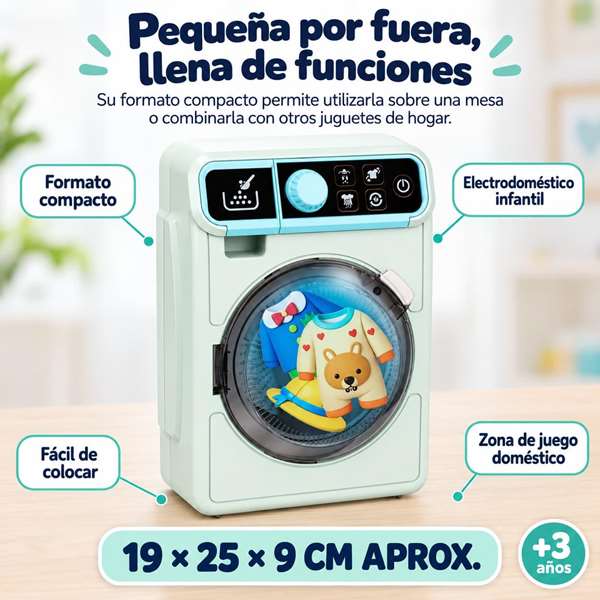 Jugatoys Lavadora con centrifugado, luces y sonidos